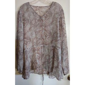 women's sheer long sleeve blouse